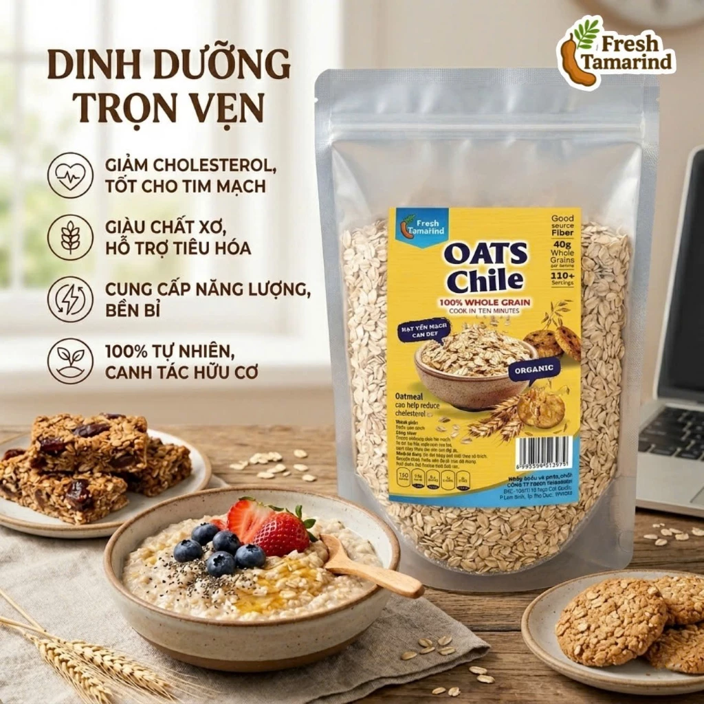 YẾN MẠCH CÁN DẸT FT TÚI 1KG TIỆN LỢI