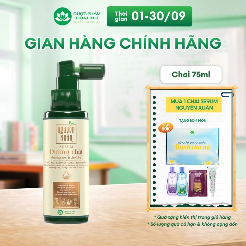 Serum Dưỡng chất Dưỡng Tóc và Da đầu Nguyên Xuân 75ml KM 15ml