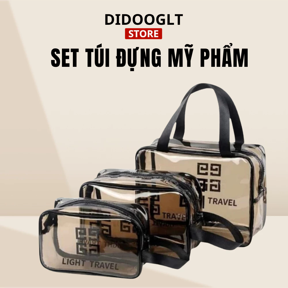 Túi Đựng Mỹ Phẩm Trong Suốt DIDOOGLT Túi Đựng Đồ Trang Điểm Đựng Đồ Du Lịch Cá Nhân Tiện Lợi