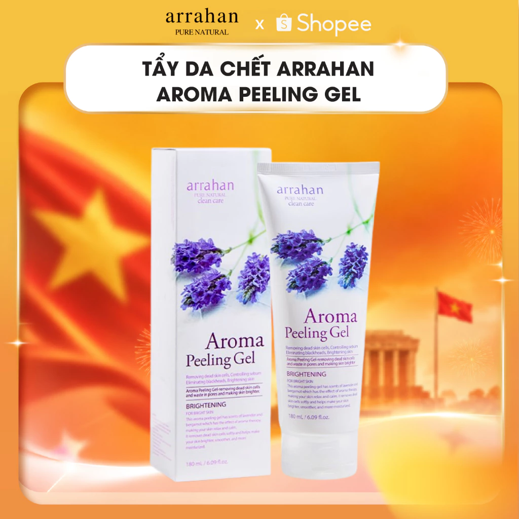 Tẩy Da Chết Arrahan Aroma Peeling Gel - Hương Oải Hương Hỗ Trợ Da Sáng, Mịn Màng Hàn Quốc 180ml