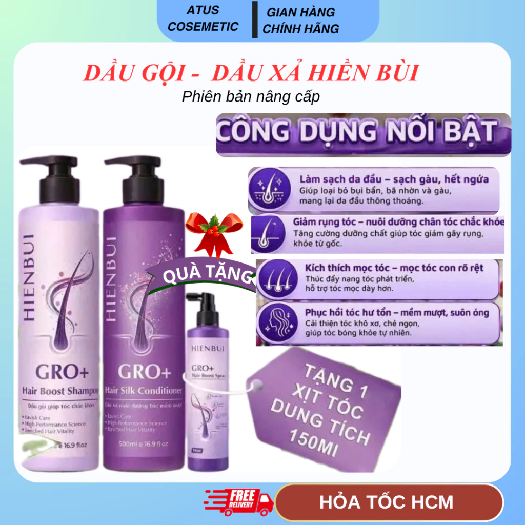 (Mẫu mới ) Dầu Gội Hiền Bùi chiết xuất từ Bồ Kết Men Gạo Trà Xanh Hỗ Trợ Giảm Rụng Tóc, Gầu, Bết