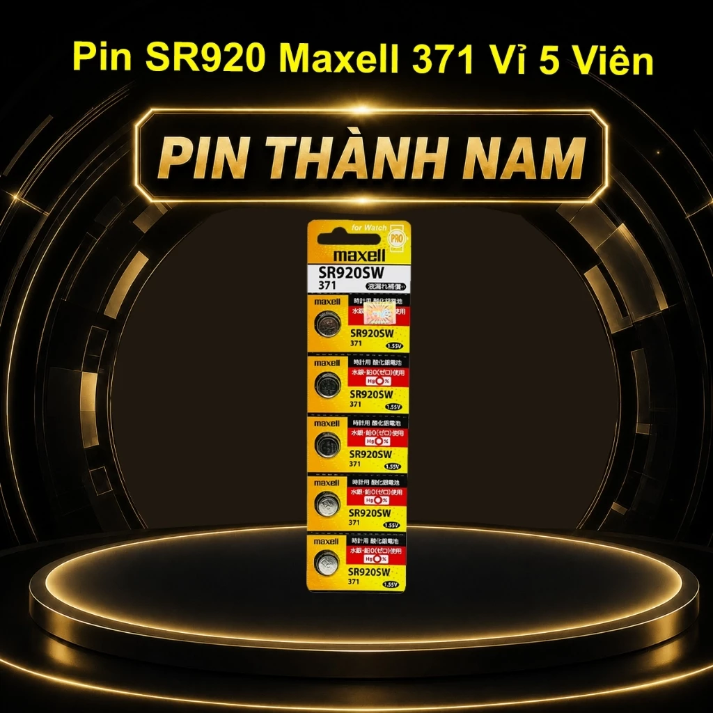 Vỉ 5 Pin Maxell SR920 / 371 / SR920SW Chính Hãng Thay Pin Đồng Hồ Đeo Tay