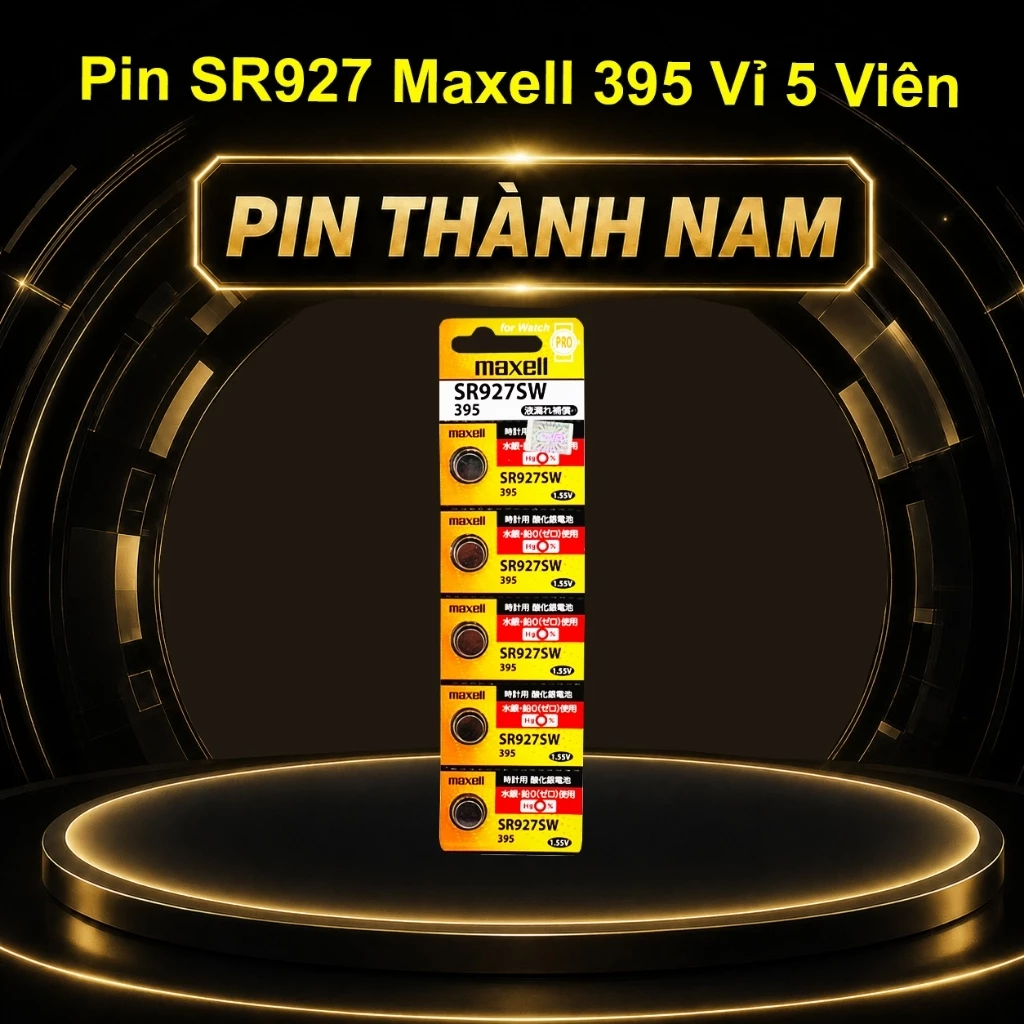 Vỉ 5 Viên Pin MAXELL SR927 / SR927SW / 395 Made in Japan Chính Hãng Thay Pin Đồng Hồ Đeo Tay