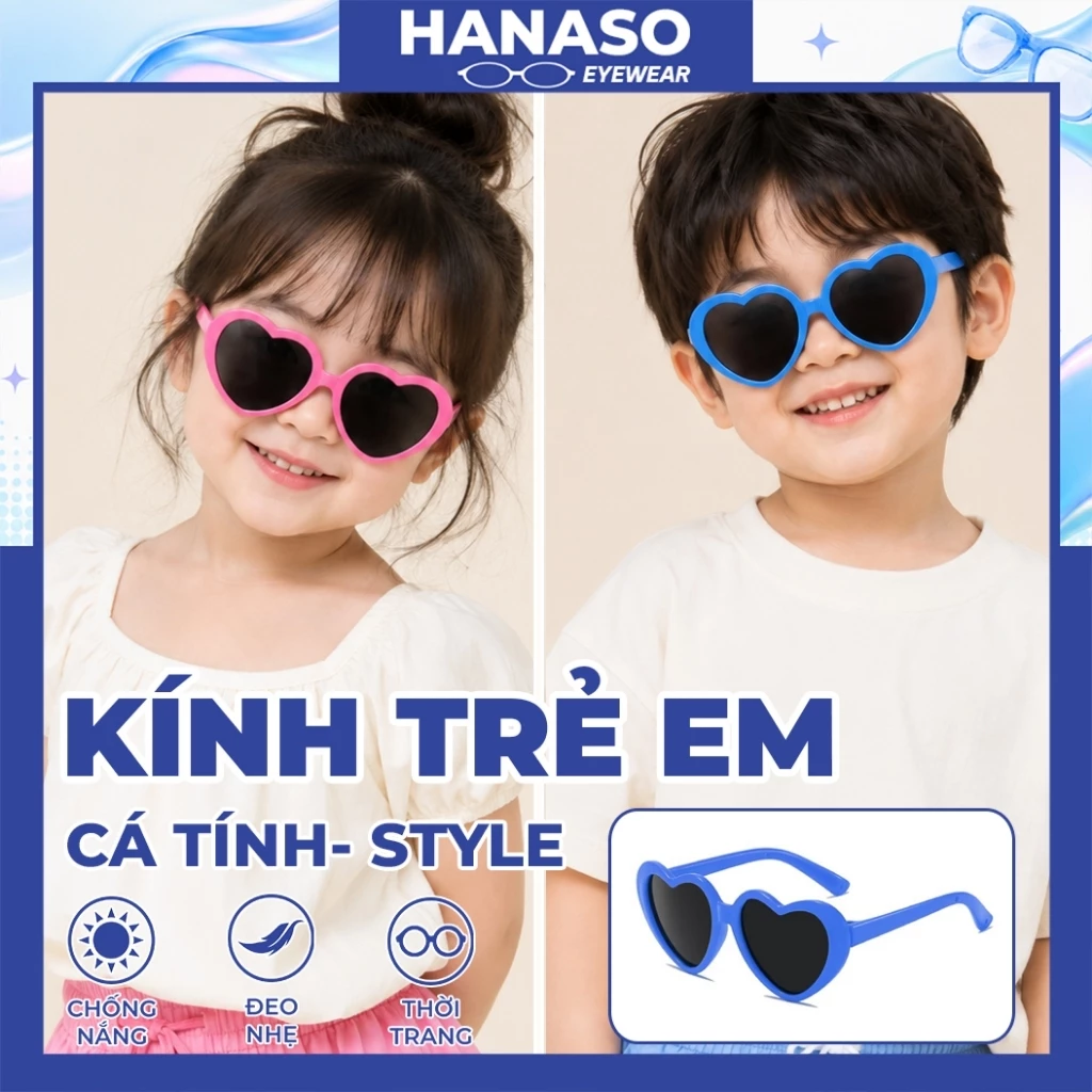Kính trẻ em râm mát,kính râm dành cho bé trai bé gái phong cách Hàn Quốc siêu bền chắc cá tính 366
