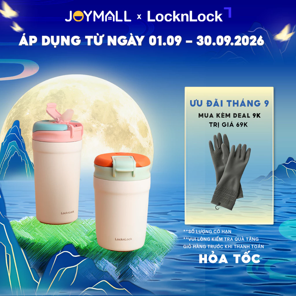 Ly giữ nhiệt LocknLock LHC4290 LHC3276 320ml, LHC4298 430ml, Hàng chính hãng, có ống hút - JoyMall