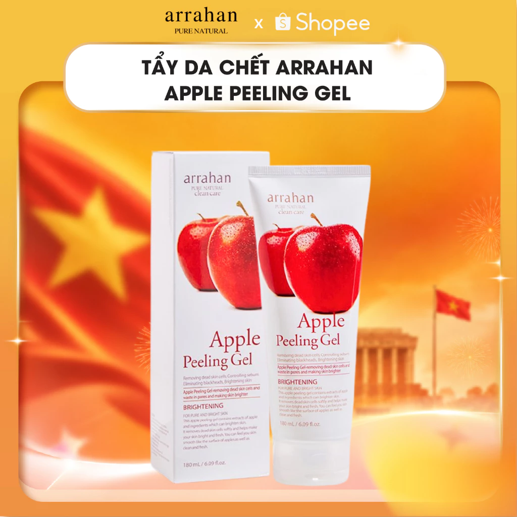 Tẩy Da Chết Arrahan Apple Peeling Gel - Tẩy Da Chết Hỗ Trợ Da Sáng, Mịn Màng Hàn Quốc 180ml