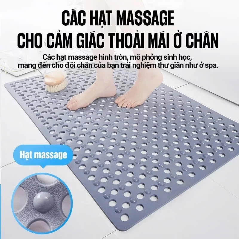 Thảm Lót Sàn Nhà Tắm Chống Trượt Silicon, Tấm Lót Sàn Thoát Nước Nhanh Dành Cho Nhà Tắm, Nhà Bếp