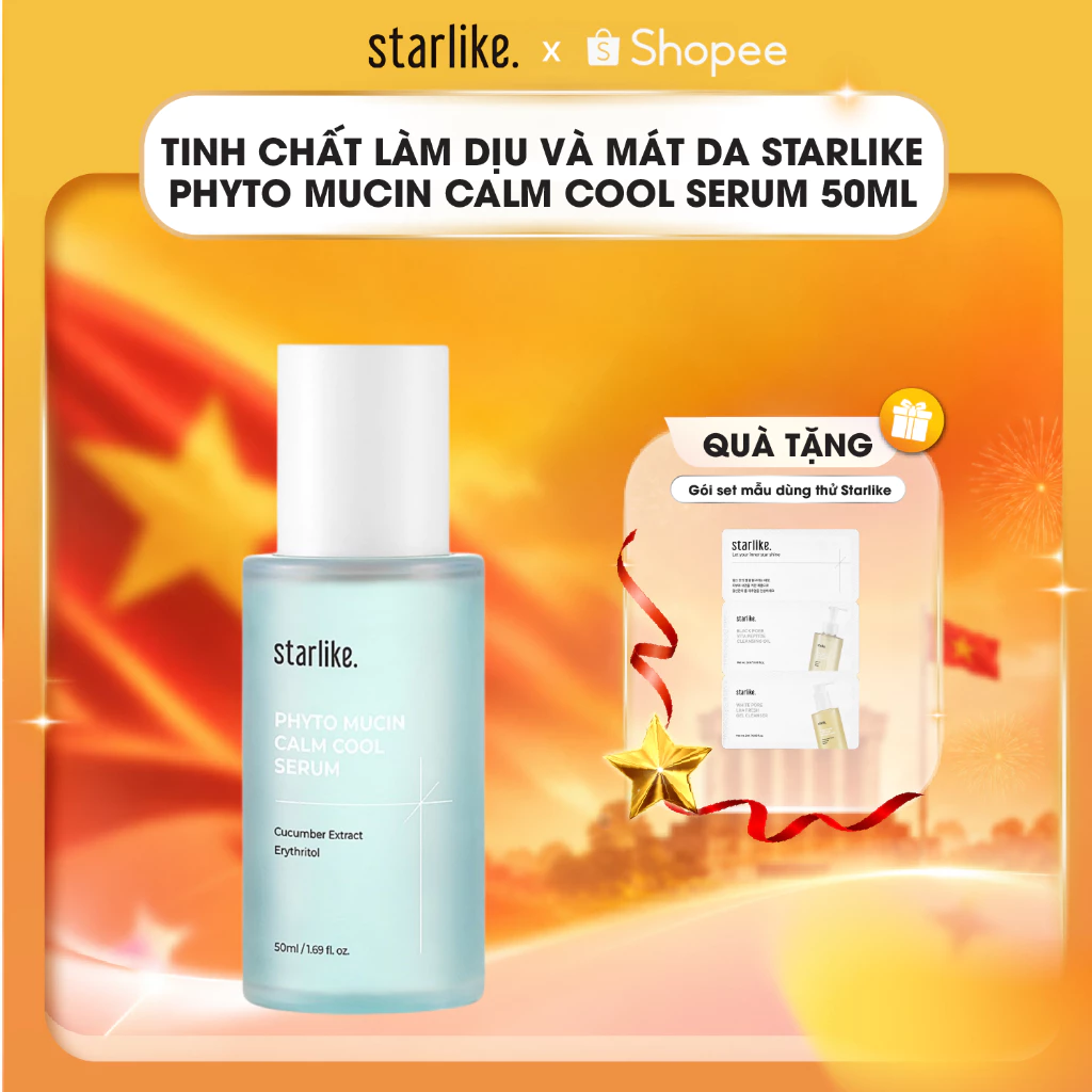Tinh Chất Làm Dịu Và Mát Da Starlike Phyto Mucin Calm Cool Serum 50ml Cấp Ẩm Mát Da Giảm Kích Ứng Cho Da Nhạy Cảm