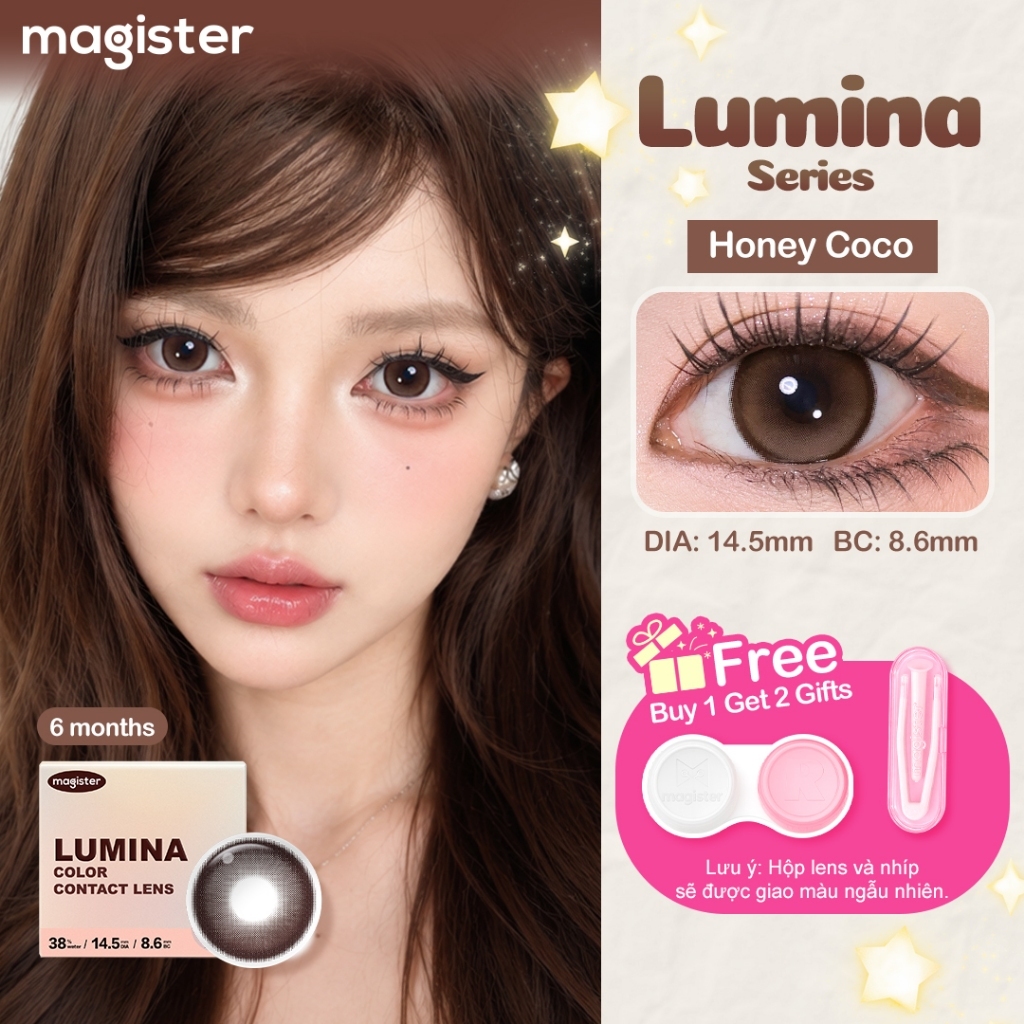 Lens Magister 14.5MM Dòng Lumina Dòng Bộ truyện Cặp 6 tháng Kính áp tròng…