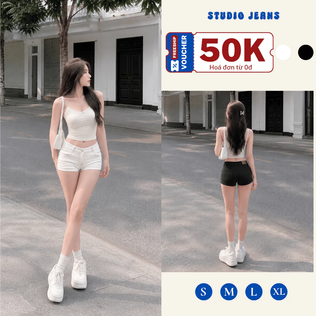 [Deal sốc giảm 50k] Quần Short Jean Nữ Cạp Trễ Quần Sooc Quần Đùi Jean Denim Cao Cấp Form Đẹp Tôn Dáng Mặc Đi Học