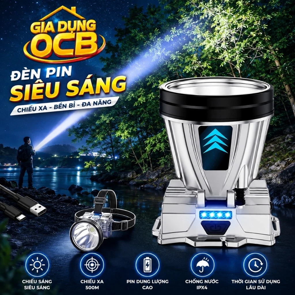 [VỪA MỞ BÁN] Đèn pin đội đầu siêu sáng  T998, đèn bin siêu sáng 3 chế độ 5w chống nước  4.6  98 đánh giá Đã bán 433