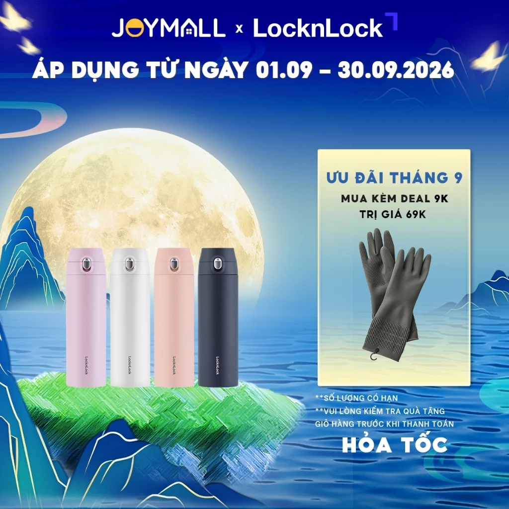 Bình giữ nhiệt LocknLock Featherlight LHC3257 500ml - Hàng chính hãng, thép không gỉ  - JoyMall