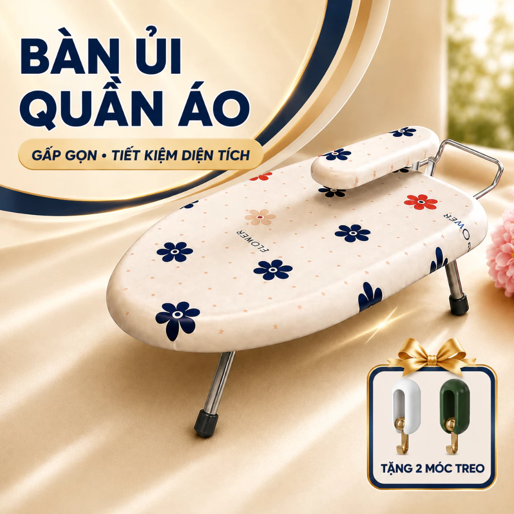 Bàn Ủi Quần Áo Gấp Gọn Chống Bỏng, Thiết Kế An Toàn Cho Gia Đình