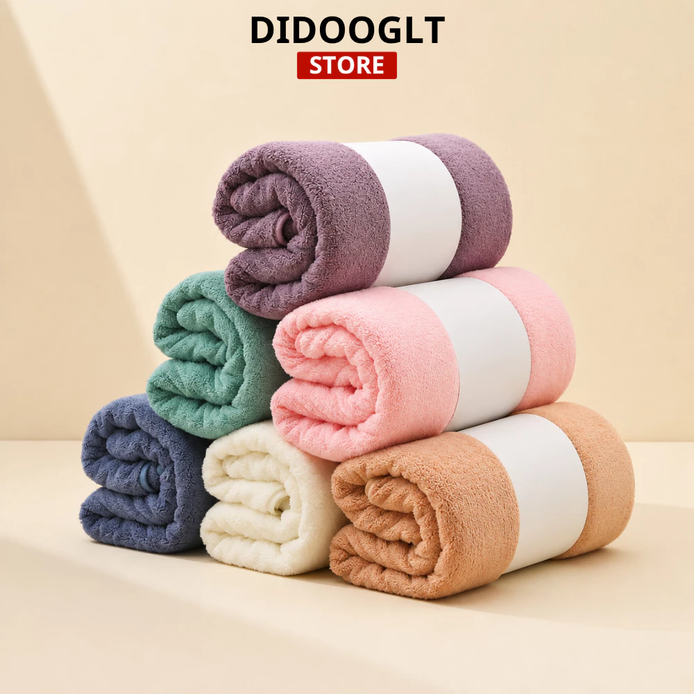 Khăn Tắm Cỡ Lớn DIDOOGLT - Khăn Tắm Lông Cừu Hàn Quốc Siêu Mềm Mịn Thấm Hút Tốt