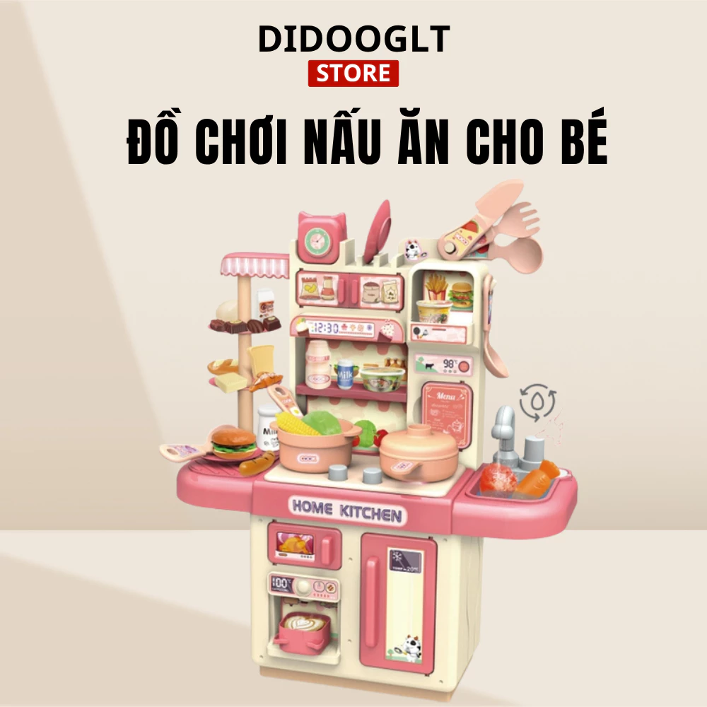 Đồ Chơi Nấu Ăn Cho Bé Didooglt Đồ Chơi Bếp Đứng BIBY 33 Chi Tiết cho bé trai bé gái