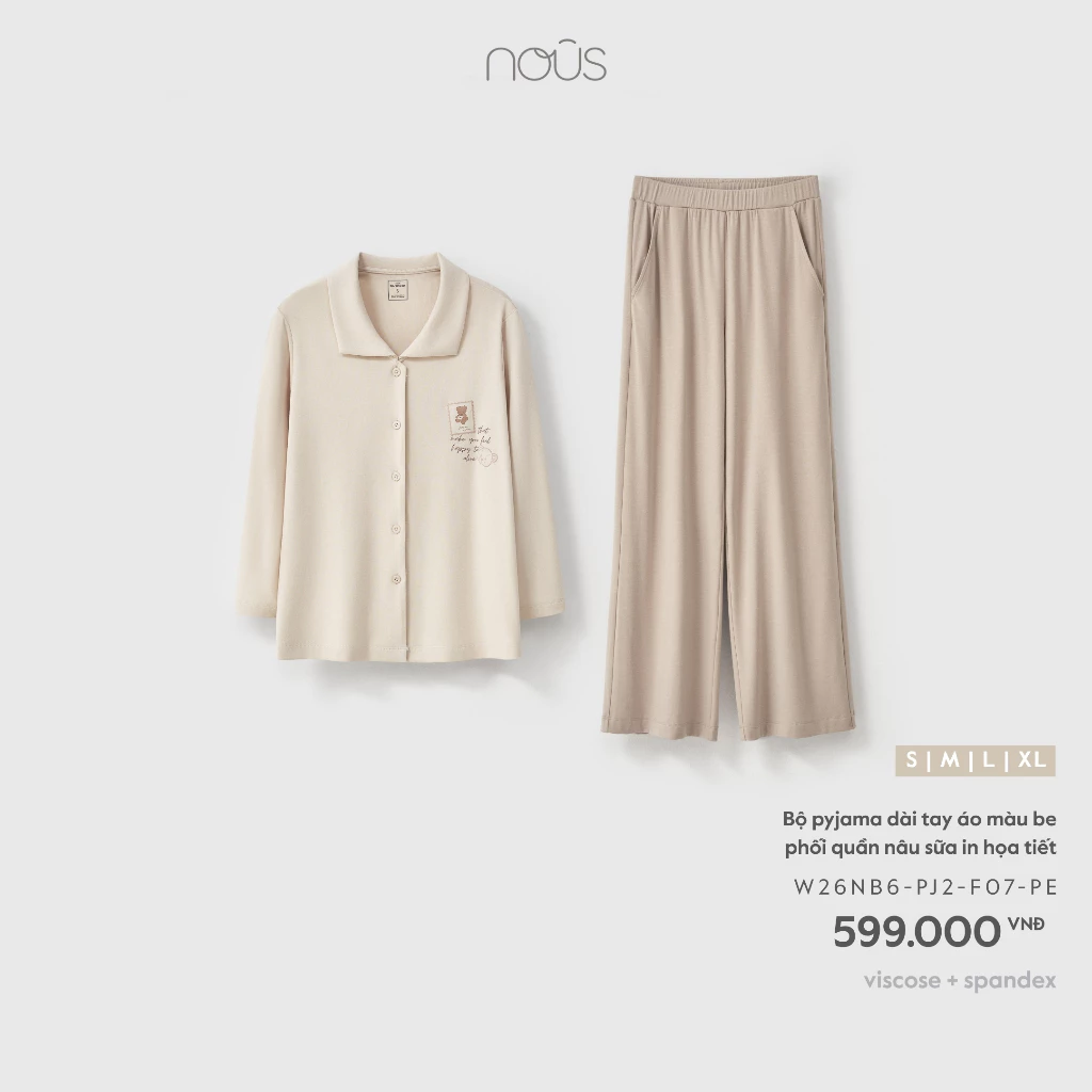 Nous Mom Bộ Pyjama dài nữ, bộ mặc nhà, bộ ngủ cho mẹ sau sinh thêu chi tiết mềm mịn cao cấp cho mẹ dưới 70kg BST T9