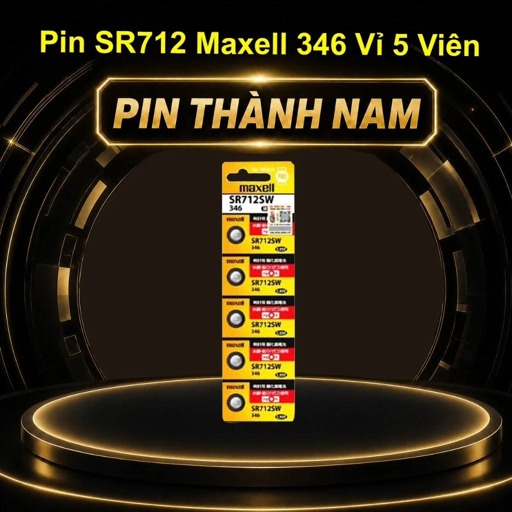 Vỉ 5 Viên Pin SR712 / SR712SW / 346 Maxell Made in Japan Chính Hãng Thay Đồng Hồ Đeo Tay