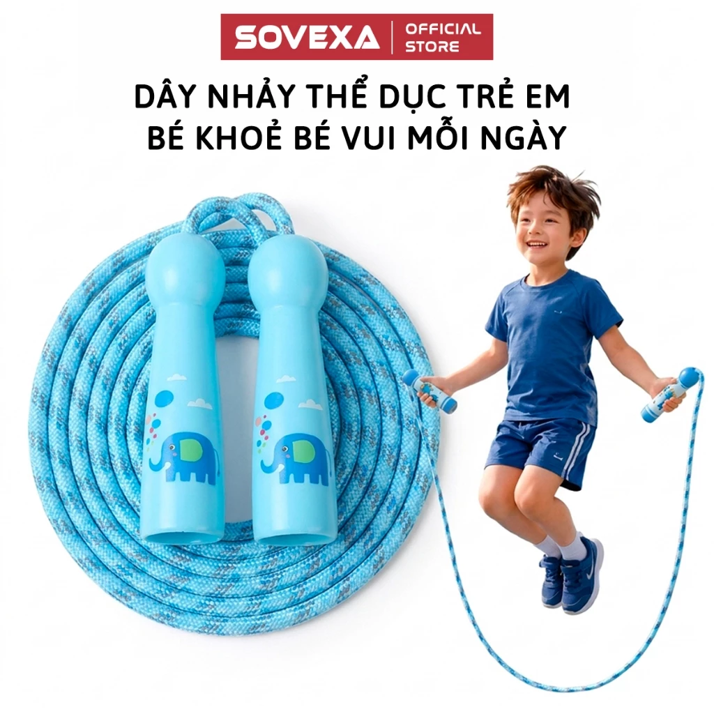 Dây Nhảy Thể Dục Trẻ Em Dễ Thương Sovexa, Dây Nhảy Cho Bé Điều Chỉnh Kích Thước Tiện Lợi