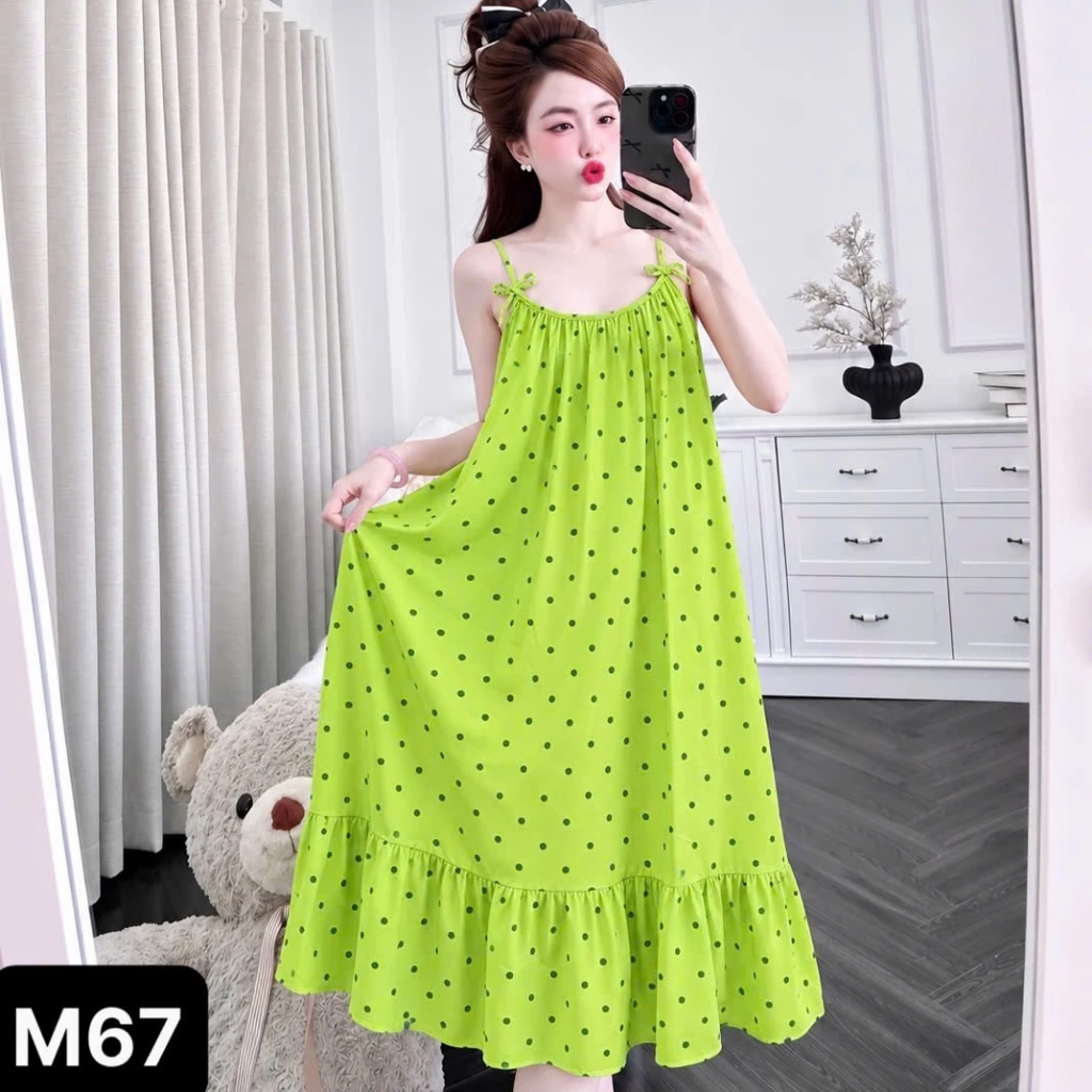 Bali N1 – Váy Ngủ Nữ 2 Dây Họa Tiết Hoa Nhí Nữ Tính