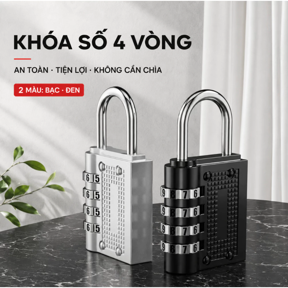 Khoá Số MK02 Hadi Travel  Khóa Vali Balo Túi Xách Mật Khẩu 4 Số Khóa Du Lịch Nhỏ Gọn Tiện Dụng