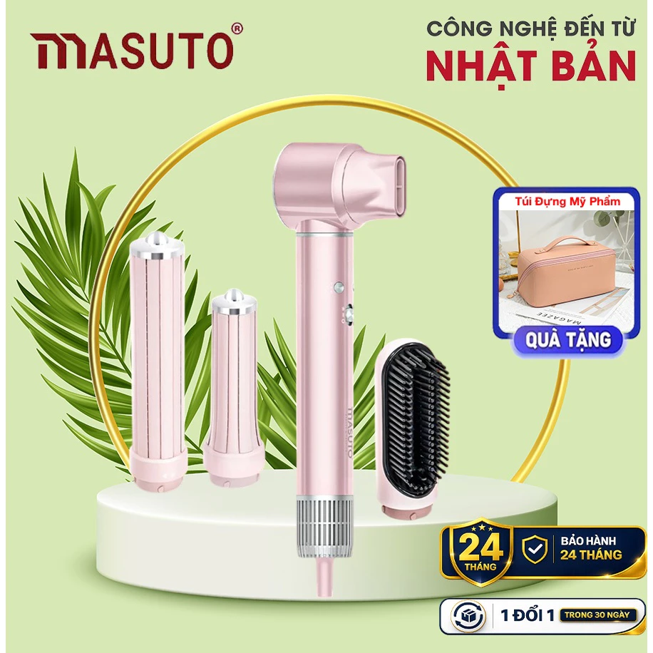 Máy Sấy Tóc Tạo Kiểu 5in1 Masuto Đa Chức Năng Công Nghệ Ion Giảm Hư Tổn Tóc 1300W