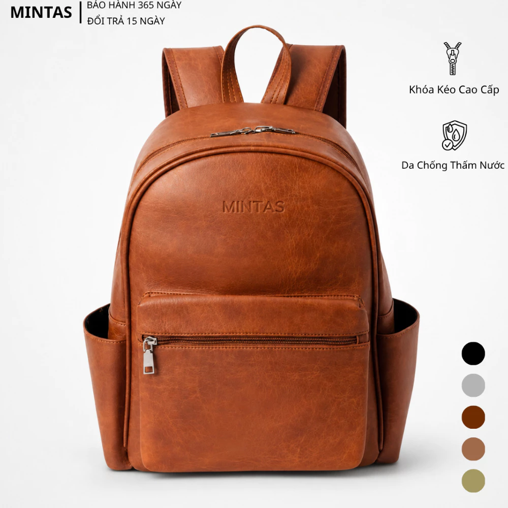 Balo Da Nam Nữ Local Brand Chính Hãng Basic Backpack MINTAS_207