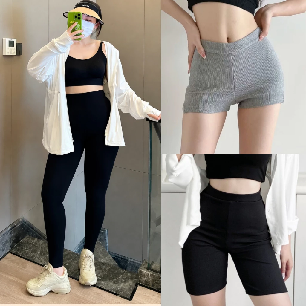 Quần Legging Bigsize Nữ Quần Short Biker Co Giãn Tôn Dáng Tập Thể Thao Cho Chubby