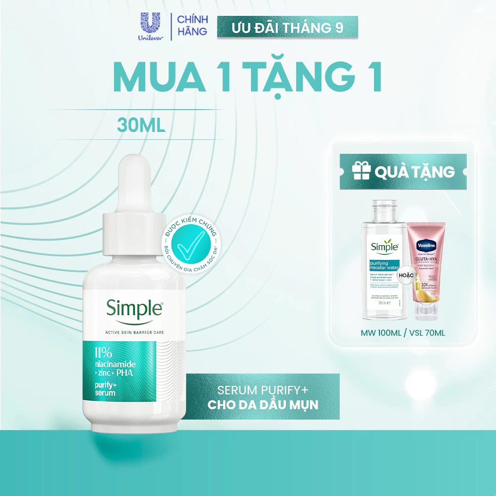 [MỚI] Serum Simple Kiềm Dầu Giảm Mụn 30ml