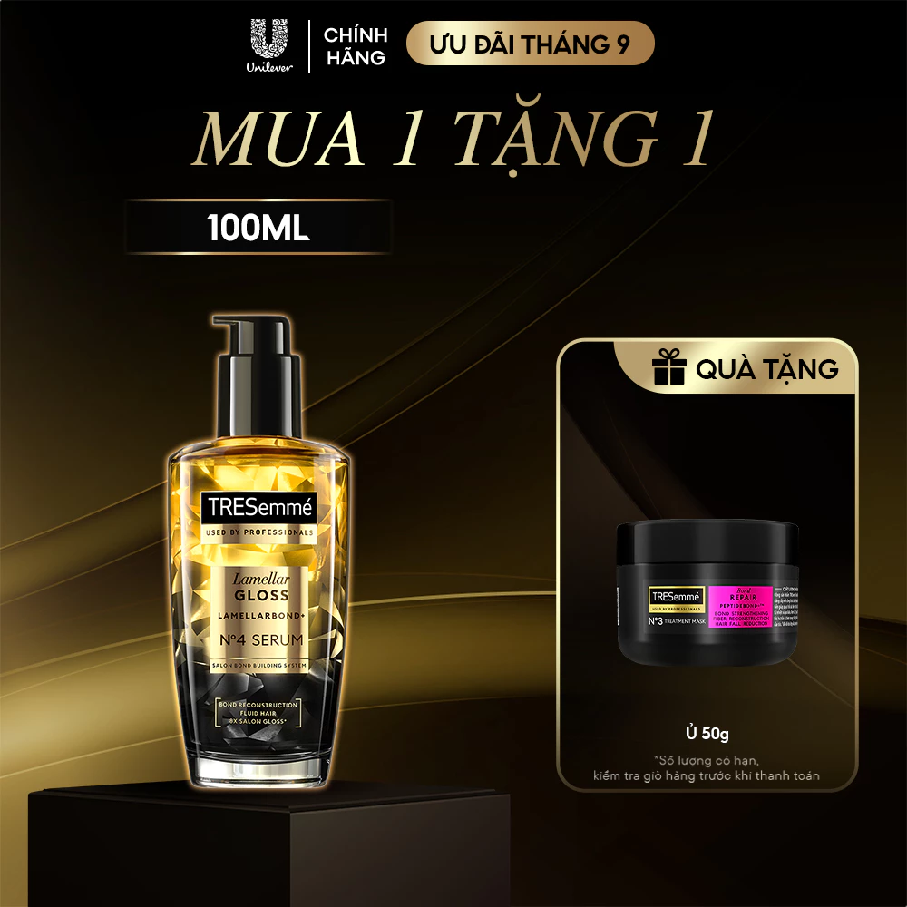 Serum TRESemme Lamellar Gloss LamellarBond+ Phủ Bóng 8X Chuẩn Salon 100ml