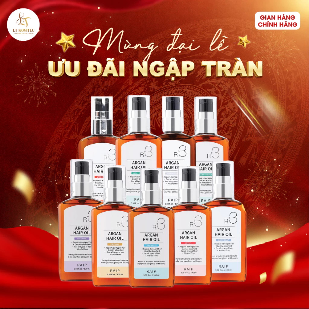 [ HÀNG CHÍNH HÃNG] Tinh Dầu Dưỡng Tóc Raip R3 Argan Hair Oil 100ml có nhiều mùi Hàn Quốc- LT KOVITEC