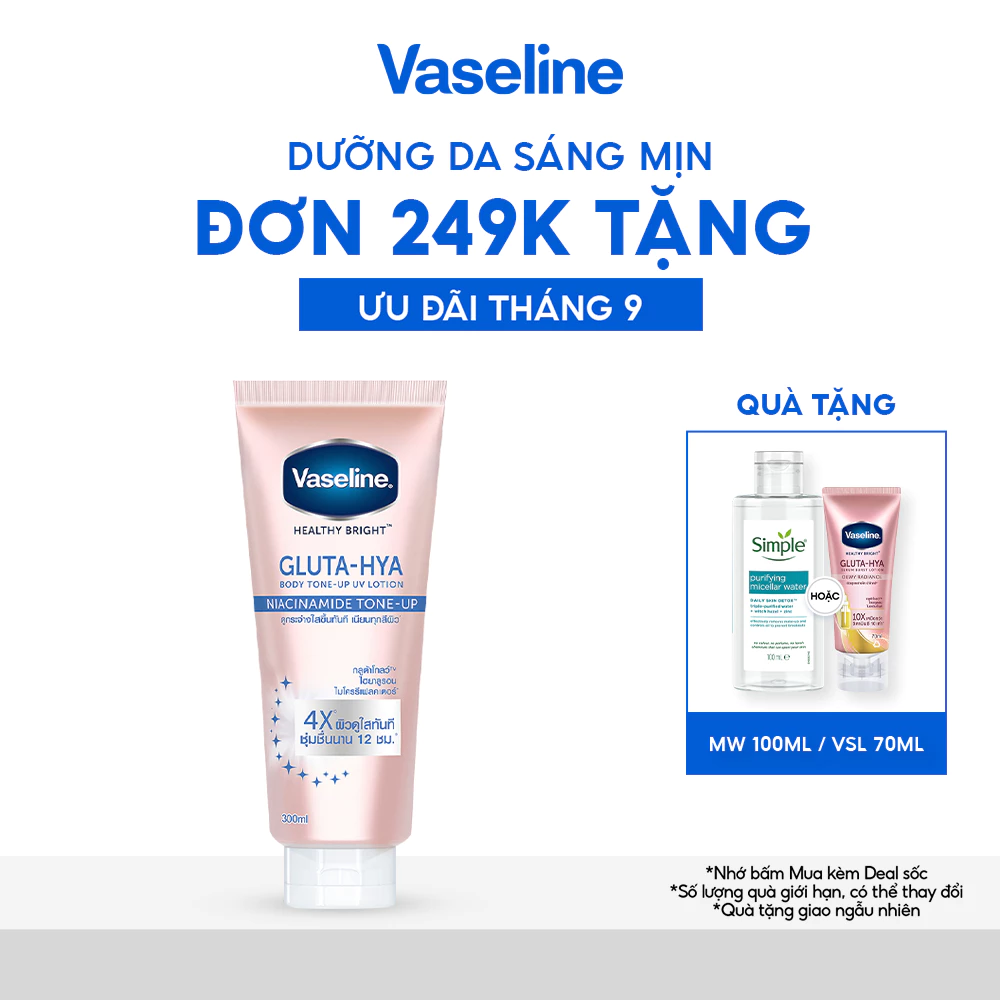 Vaseline Body Tone-Up Sữa dưỡng thể nâng tông tức thì 300ML