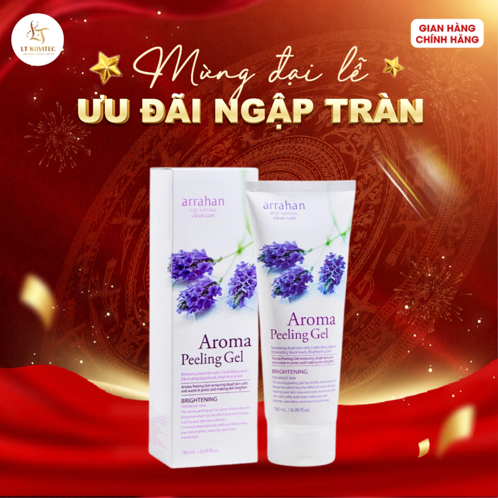 Tẩy Da Chết Arrahan Aroma Peeling Gel - Hương Oải Hương Hỗ Trợ Da Sáng, Mịn Màng  Hàn Quốc 180ml