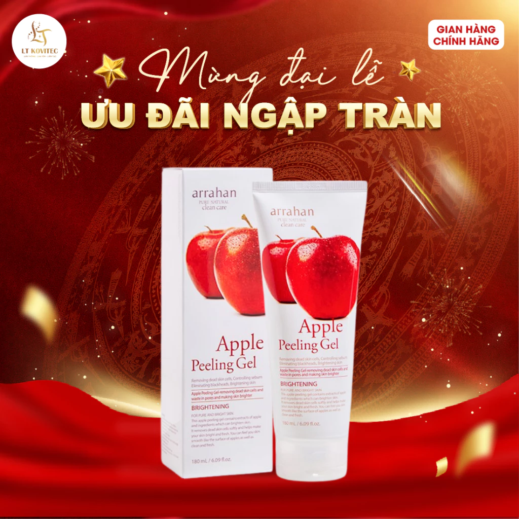 Tẩy Da Chết Arrahan Apple Peeling Gel - Tẩy Da Chết Hỗ Trợ Da Sáng, Mịn Màng Hàn Quốc 180ml