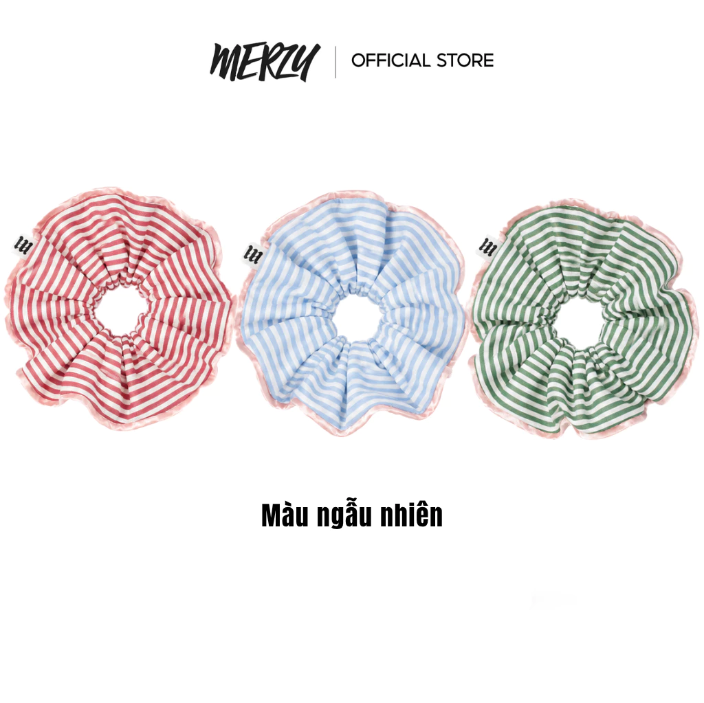 [HB GIFT][Hàng tặng không bán] Merzy Stripe Scrunchie (Màu ngẫu nhiên)