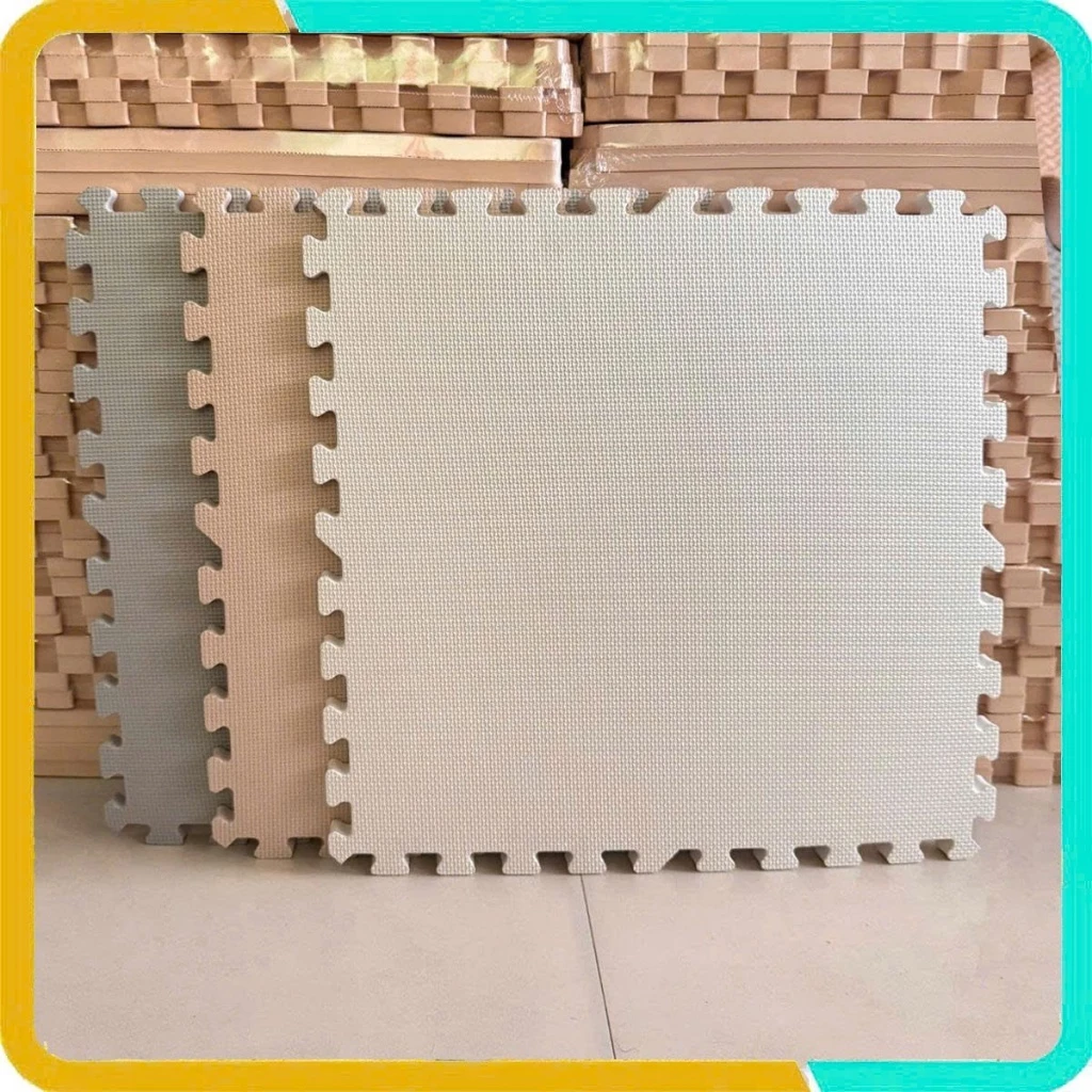 Thảm Xốp Lót Sàn 59x59x2cm (1 tấm), Hàng VNXK, Vân Chữ Thập, Màu Sắc Sang Trọng