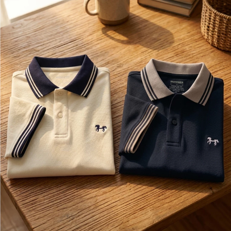 Áo Thun Polo Nam Vintage Cổ Bẻ Cotton Cao Cấp Co giãn Thoáng Mát Form RegularFit Vừa Vặn Logo Ngựa Thêu Tinh Tế - MANN