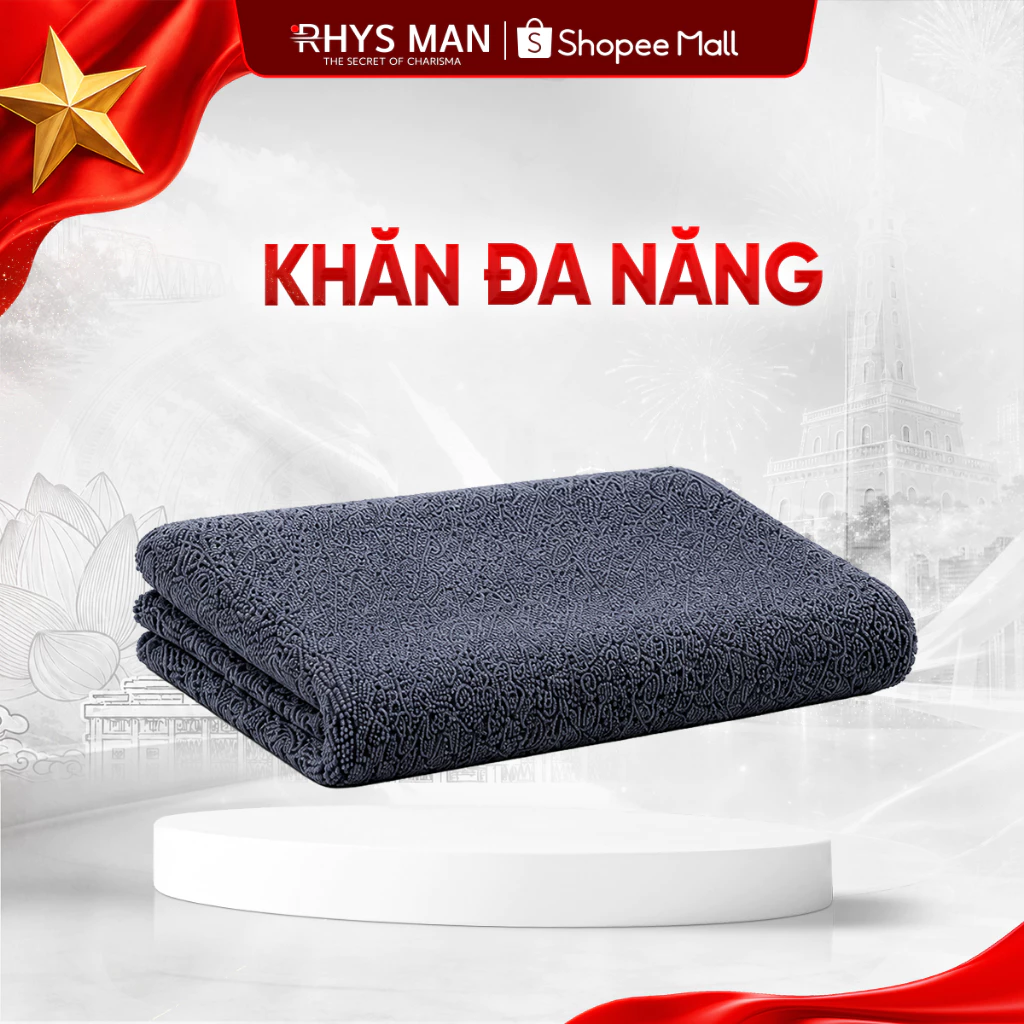 [Quà tặng] Khăn lau đa năng 30x50 siêu thấm hút, mềm mịn
