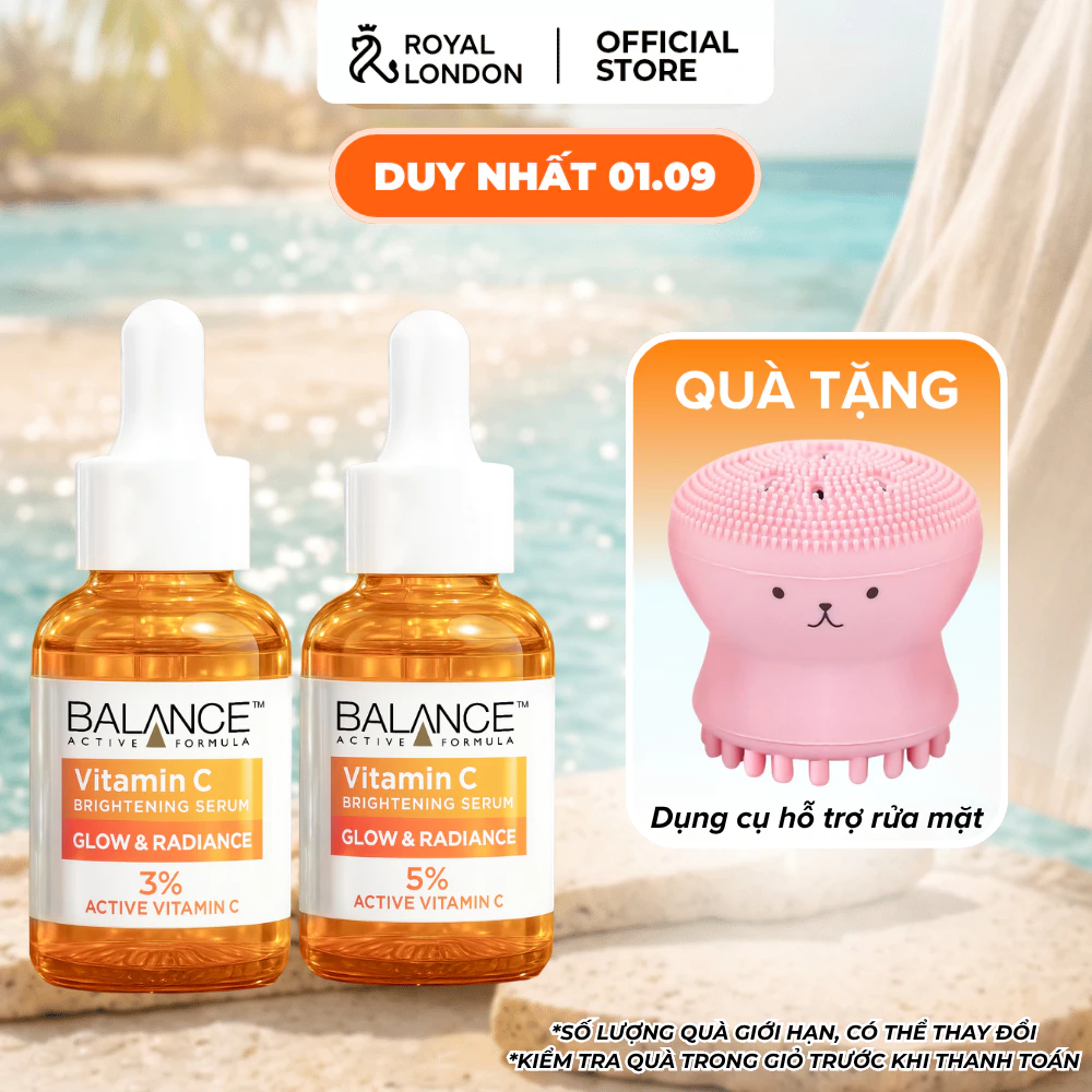 Bộ đôi Serum Dưỡng Sáng Da, Mờ Thâm, Cấp Ẩm Công Thức Cải Tiến Balance Active Formula 30ml