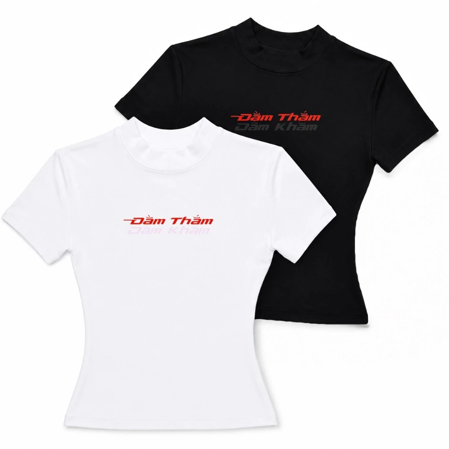 Améelis - Áo Babytee Chiết Eo In "Đằm Thắm/Dằm Khăm" - 260gsm, Form Ôm Body, Co Giãn 4 Chiều