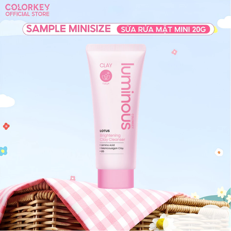 [MINISIZE - 20G] Sữa Rửa Mặt Bùn Khoáng Colorkey Luminous Phù Hợp Da Nhạy Cảm Giúp Làm Sạch Sâu, Giữ Ẩm 20g