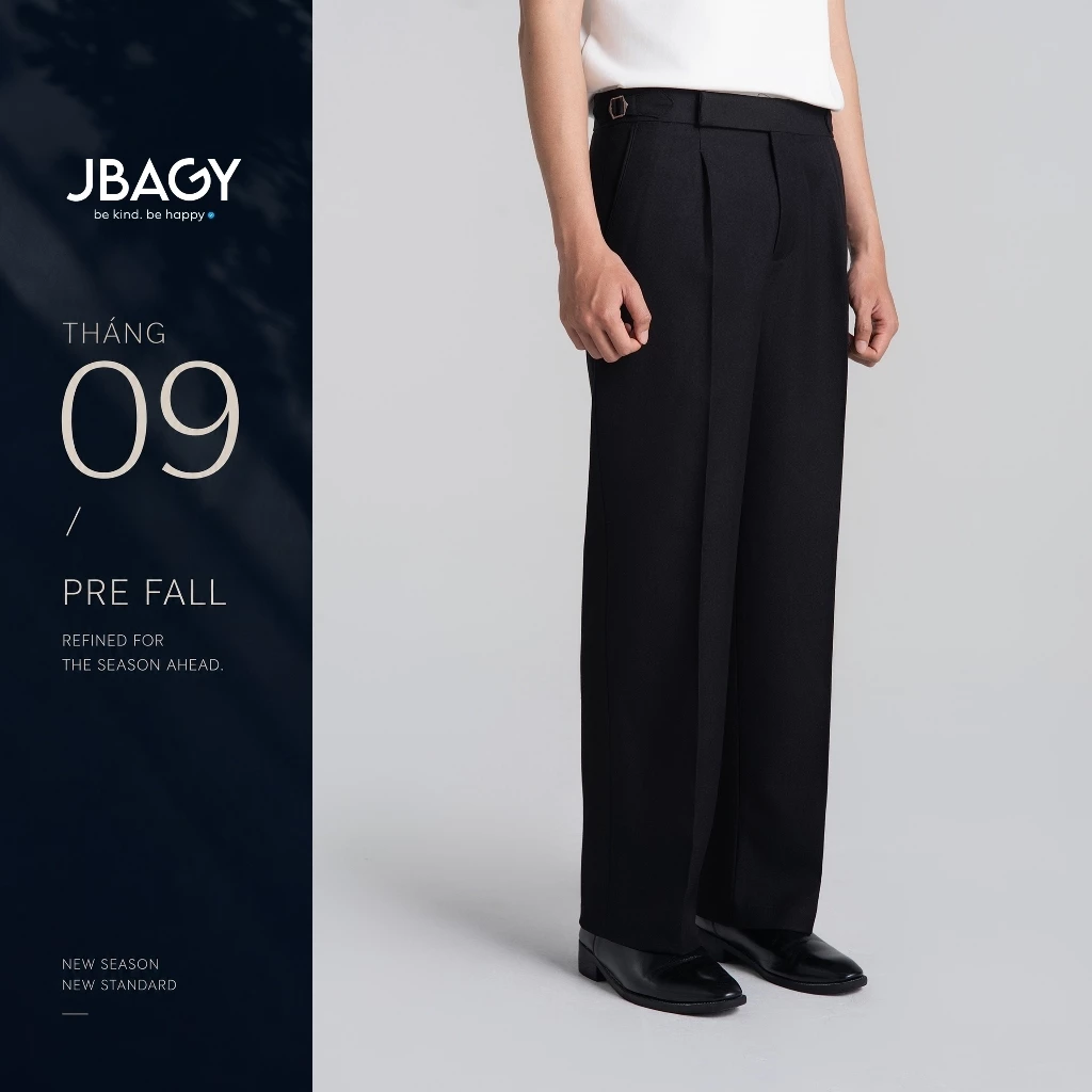 Quần tây nam sidetab dáng suông đứng cao cấp JBAGY - JA0302 (D8)