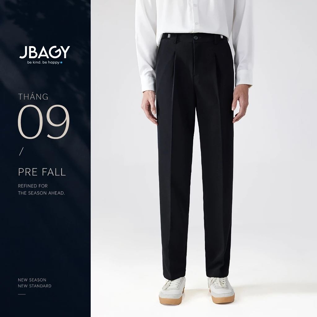 Quần âu nam JBAGY - Smart Pants điều chỉnh cạp, vải Vitex co giãn cao cấp chống nhăn - JA0303 (D9)