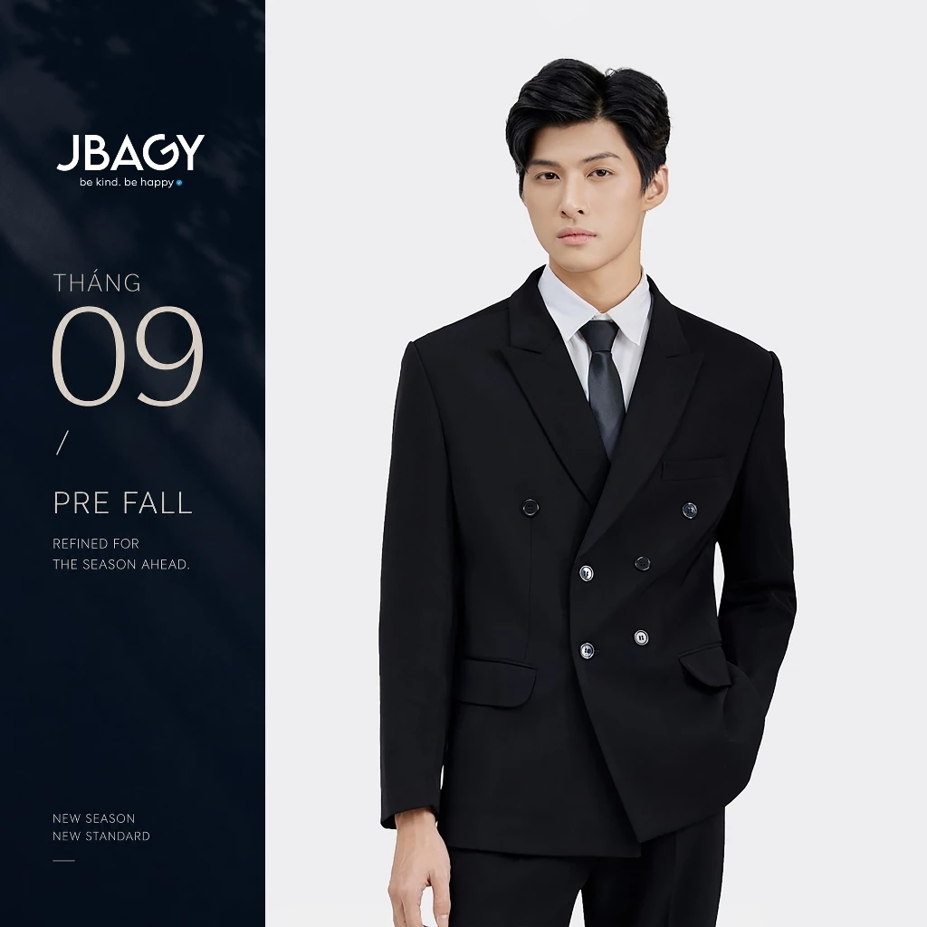 Áo Blazer Nam 6 Nút có Đệm Vai Thương Hiệu JBAGY - 4 lớp chất lượng cao - JK0104 (D10K78)