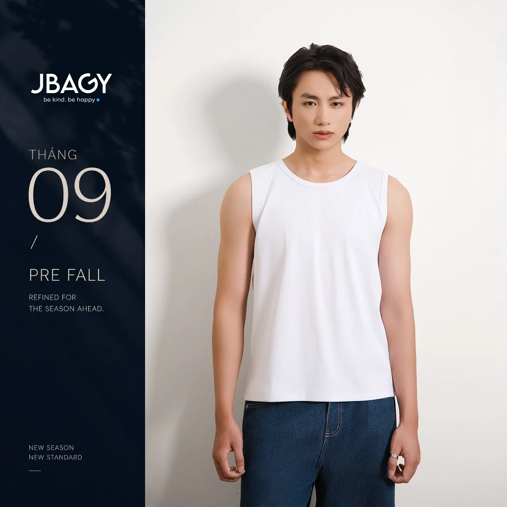 Áo ba lỗ nam Tanktop thun gân JBAGY Cotton cao cấp dày dặn - JT0304 (D1K5)
