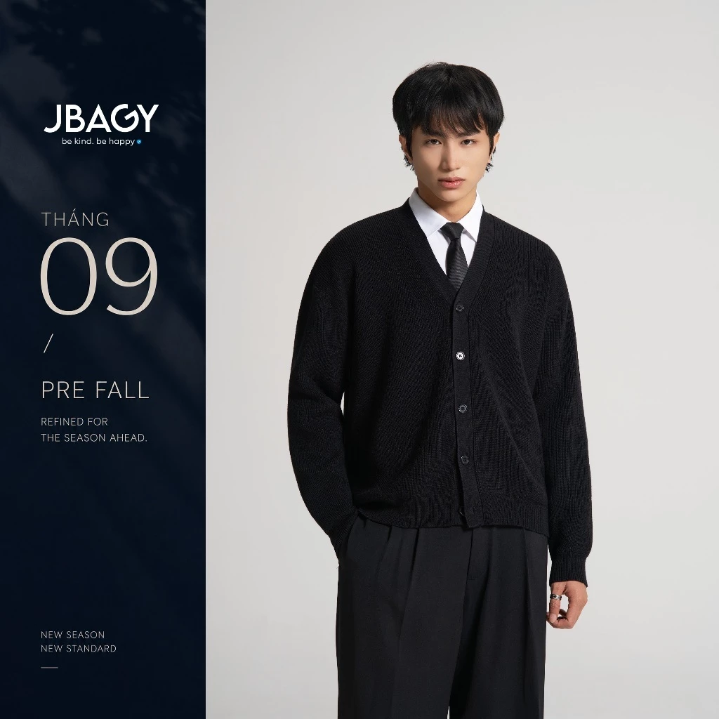 Áo khoác Cardigan nam dệt len dày dặn cao cấp JBAGY - JL001 (D12K68)