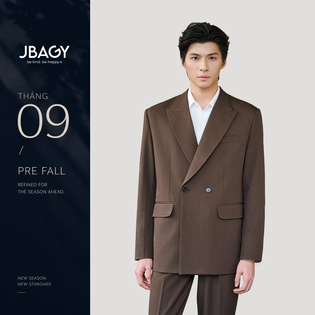 Áo khoác Blazer nam JBAGY Atelier Jacket ve nhọn vải âu cao cấp - JK0102
