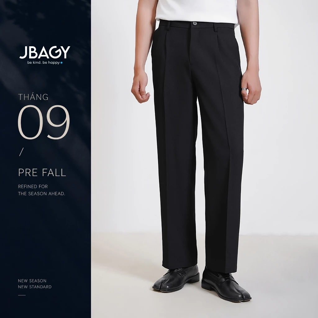Quần tây nam ống suông đứng JBAGY Straight Trouser vải âu cao cấp - JA0102