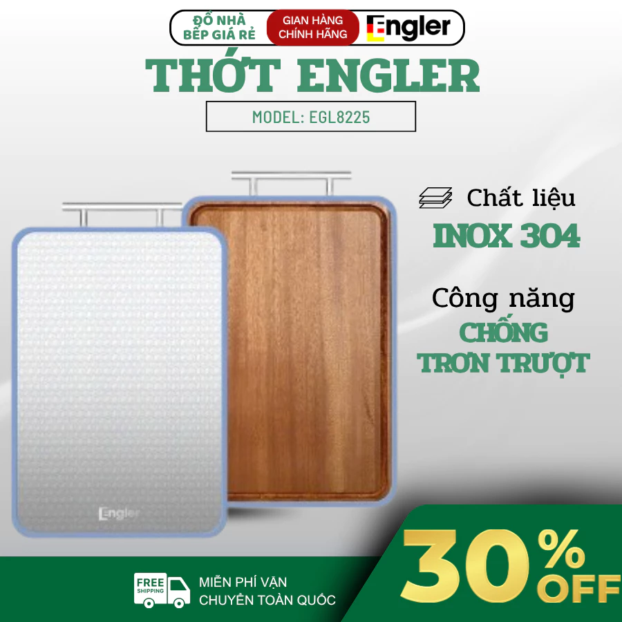 Thớt 2 mặt kháng khuẩn cao cấp ENGLER EL8115, Thớt kháng khuẩn 2 mặt cao cấp sang trọng - Đồ nhà bếp giá rẻ