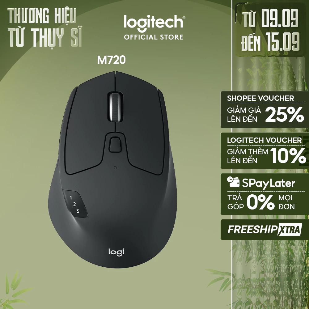 Chuột không dây đa thiết bị LOGITECH M720 Bluetooth