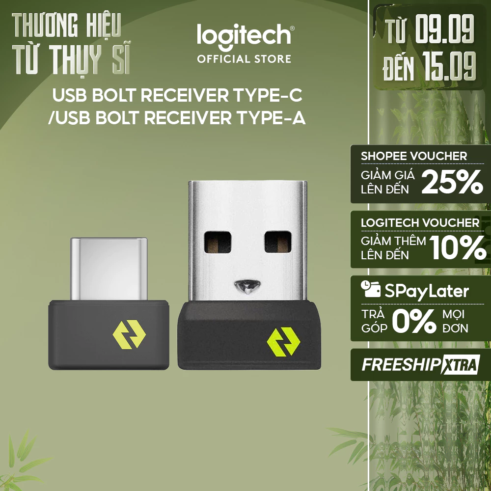 Đầu thu nhận tín hiệu Logitech USB Bolt (Type A | Type C) - LOGI BOLT RECEIVER